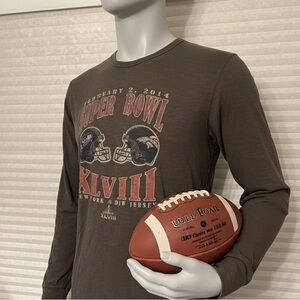 Super Bowl XLVII 47 Brand long-sleeve Seattle Seahawks and Denver Broncos -M